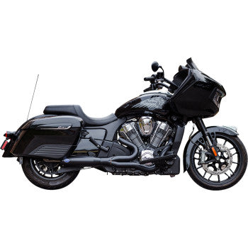 S&S CYCLE 1810-3176 550-1084 2-into-1 Qualifier Exhaust System - Race Only - Black - Stainless Steel