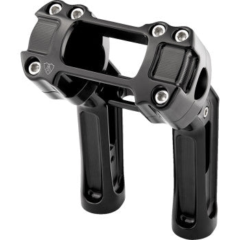 ARLEN NESS 0603-1145 520-055 Method Kickback Handlebar Riser - Softail Gauge Cut-Out - 7" - Black