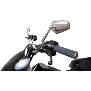 ARLEN NESS 0640-1444 13-168 Mini Stocker Mirror - Side View - Oval - Titanium - Left