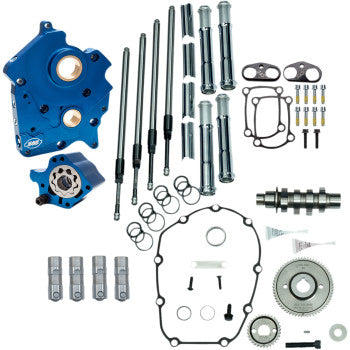 S&S CYCLE 0925-1300 310-1002A Cam Chest Kit for M8 with Plate - Gear Drive - Water Cooled - 475 Cam - Chrome Pushrods -M8