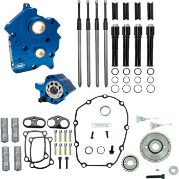 S&S CYCLE 0925-1570 310-1260 Cam Chest Kit without Cams for Gear Drive M8 - Gear Drive - Water Cooled - Black Pushrods - M8
