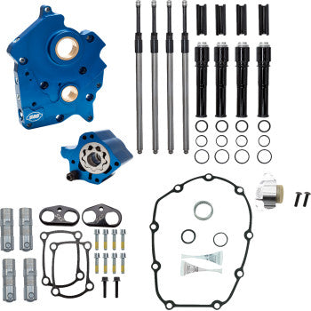 S&S CYCLE 0925-1574 310-1264 Cam Chest Kit without Cams for Chain Drive M8 - Chain Drive - Water Cooled - Black Pushrods - M8