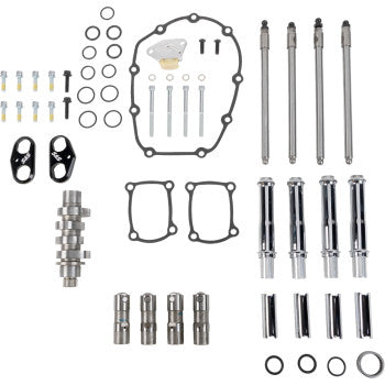 S&S CYCLE 0925-1642 310-1411496 Camshaft Kit with Pushrod Tubes - 496 Chain Drive - Chrome Pushrod Tubes - M8