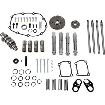 S&S CYCLE 0925-1644 310-1413 Camshaft Kit with Pushrod Tubes - 496 Gear Drive - Chrome Pushrod Tubes - M8
