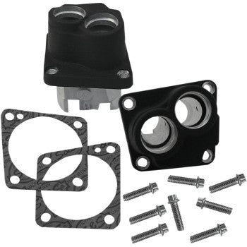 S&S CYCLE 0928-0070 33-5324 Tappet Guide Kit - Cast - Wrinkle Black - V-Series | Super Stock® Crankcases