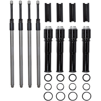S&S CYCLE 0928-0096 930-0137 Quickee Pushrod Kit with Gloss Black Covers - M8