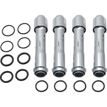 S&S CYCLE 0928-0122 106-1340 Pushrod Cover Kit - Chrome - Twin Cam | M8