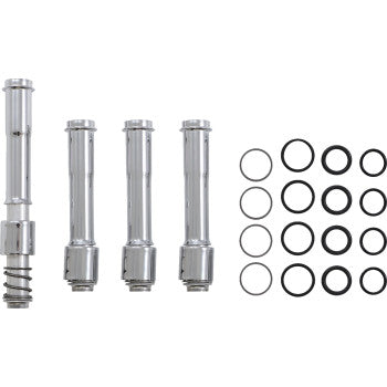 S&S CYCLE 0928-0122 106-1340 Pushrod Cover Kit - Chrome - Twin Cam | M8