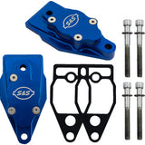 S&S CYCLE 0930-0249 900-1299 Billet Head Breather - Anodized Blue - Twin Cam '99-'17