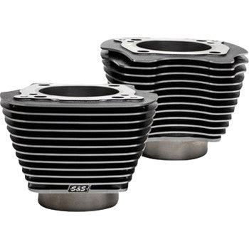 S&S CYCLE 0931-1199 910-0739A Cylinder Set - 4.25" Bore - Unhoned - Black Granite w/Highlights - M8
