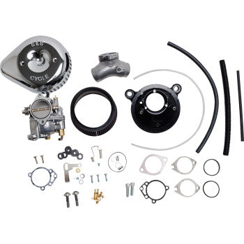 S&S CYCLE 1001-0090 110-0150 Super G Carburetor with Stealth Air Cleaner Kit - Chrome - Twin Cam