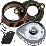 S&S CYCLE 1010-2762 170-0435C Mini Teardrop Stealth Air Cleaner Kit - Chrome