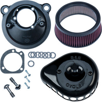 S&S CYCLE 1010-2765 170-0440C Mini Teardrop Stealth Air Cleaner Kit - Gloss Black