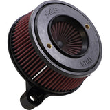 S&S CYCLE 1010-2967 170-0724A Air Stinger Stealth Air Cleaner Kit - Black Chrome Ring