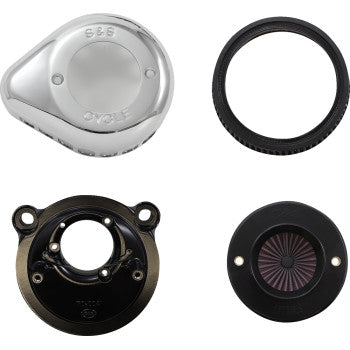 S&S CYCLE 1010-2968 170-0725A Air Stinger Stealth Air Cleaner Kit - Chrome