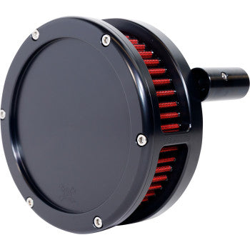 FEULING PARTS 1010-3437 5453-S Slim BA Air Cleaner Kit - Black - Red Filter - '08-'17 Twin Cam