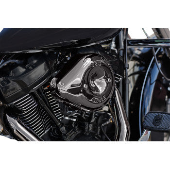 S&S CYCLE 1014-0370 170-0779 Stealth Teardrop Air Cleaner Cover - M8 - Lava Chrome