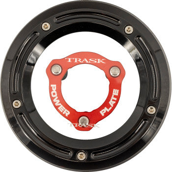 TRASK 1107-0763 TM-0051-BK-RD Derby Cover and Power Plate Kit - Black/Red - Kit - '17-'25 Harley-Davidson