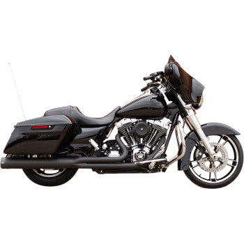 S&S CYCLE 1800-2390 550-0777 2-into-1 Sidewinder® Exhaust System - '95-'16 FL - Black Ceramic