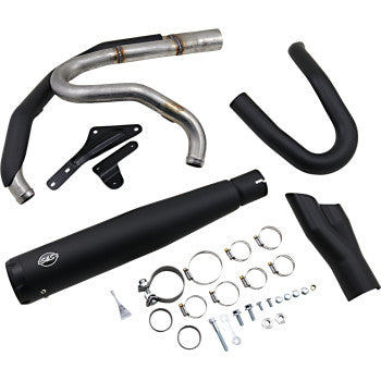 S&S CYCLE 1800-2467 550-0857 SuperStreet 2:1 Exhaust System - M8 Softail - Black
