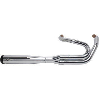 S&S CYCLE 1800-2486 550-0847B SuperStreet  2:1 50 State Exhaust for M8 Softail - Chrome