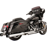 S&S CYCLE 1800-2527 550-0699C El Dorado Dual Exhaust System - Chrome - Black Thruster
