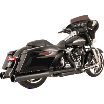 S&S CYCLE 1800-2528 550-0700C El Dorado Dual Exhaust System - Black - Black Thruster