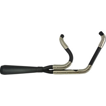 TRASK 1800-2647 TM-5053BK 2-into-1 Assault Exhaust System - Black Ceramic - with Bags