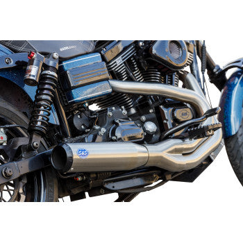 S&S CYCLE 1800-2662 550-1097 2-into-1 Qualifier Exhaust System - Brushed
