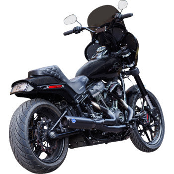 S&S CYCLE 1800-2683 550-1104 2-into-1 Qualifier Exhaust System - 50-State - Black - Softail