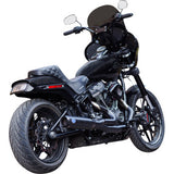 S&S CYCLE 1800-2683 550-1104 2-into-1 Qualifier Exhaust System - 50-State - Black - Softail