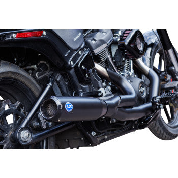 S&S CYCLE 1800-2683 550-1104 2-into-1 Qualifier Exhaust System - 50-State - Black - Softail
