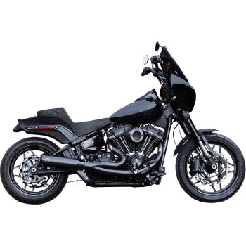 S&S CYCLE 1800-2685 550-1106 2-into-1 Qualifier Exhaust System - Race Only - Guardian Black