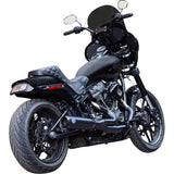 S&S CYCLE 1800-2685 550-1106 2-into-1 Qualifier Exhaust System - Race Only - Guardian Black