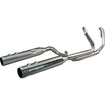 KHROME WERKS 1800-2713 200120 2-into-2 Dominator Exhaust System with 4-1/2" Mufflers - Chrome with Race Tip - M8