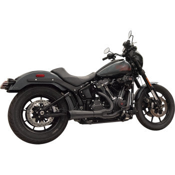 BASSANI XHAUST 1800-2752 1S75RBE 2-into-1 The Ripper Exhaust System with Megaphone Muffler - Short - Black - 49-State - M8 Softail