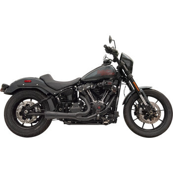 BASSANI XHAUST 1800-2752 1S75RBE 2-into-1 The Ripper Exhaust System with Megaphone Muffler - Short - Black - 49-State - M8 Softail
