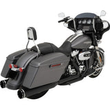 KHROME WERKS 1800-2764 200810A-SR 2-into-1-into-2 Dominator-SR Exhaust System - Black - Without End Caps - M8 Touring