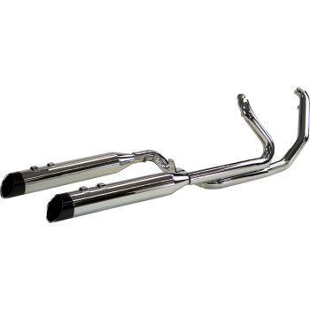 KHROME WERKS 1800-2768 200630-SR 2-into-1-into-2 Dominator-SR Exhaust System - Chrome - Without End Caps - Twin Cam Touring