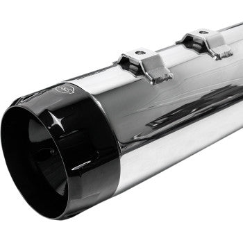 S&S CYCLE 1801-0847 550-0619 4-1/2" MK45 Performance Mufflers - Chrome with Black Thruster