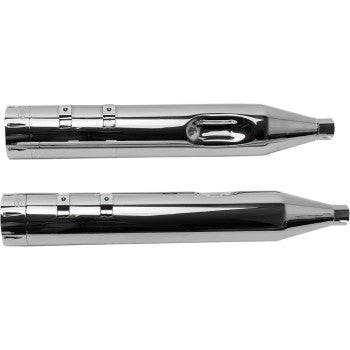 S&S CYCLE 1801-0850 550-0624 4-1/2" MK45 Performance Mufflers - Chrome with Chrome Tracer