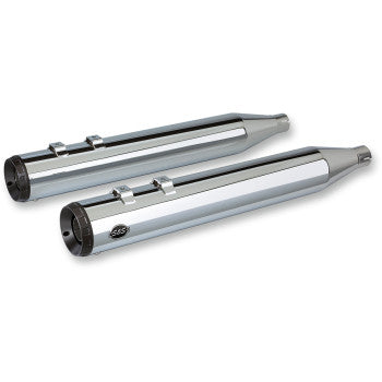 S&S CYCLE 1801-1203 550-0693 Grand National Slip-On Mufflers - Chrome