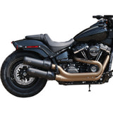 S&S CYCLE 1801-1234 550-0734 Ceramic Black Grand National Mufflers for Fat Bob