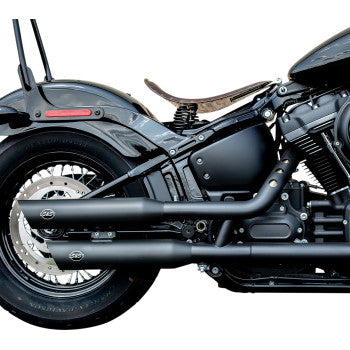S&S CYCLE 1801-1354 550-0735 Slash-Cut Slip-On Mufflers - Race - Black - FLFB