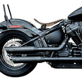S&S CYCLE 1801-1354 550-0735 Slash-Cut Slip-On Mufflers - Race - Black - FLFB