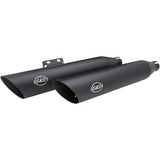S&S CYCLE 1801-1354 550-0735 Slash-Cut Slip-On Mufflers - Race - Black - FLFB
