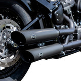 S&S CYCLE 1801-1474 550-0752B Slash-Cut Slip-On Mufflers - 50 State - Black