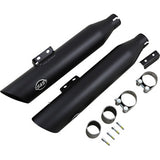 S&S CYCLE 1801-1474 550-0752B Slash-Cut Slip-On Mufflers - 50 State - Black