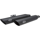 S&S CYCLE 1801-1474 550-0752B Slash-Cut Slip-On Mufflers - 50 State - Black