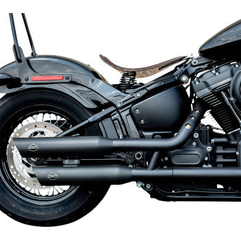 S&S CYCLE 1801-1474 550-0752B Slash-Cut Slip-On Mufflers - 50 State - Black